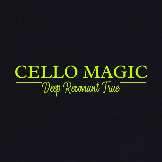 Cello Magic Deep Resonant True Light T-Shirt by Signes Design